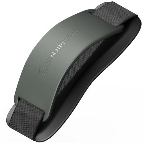 Sinjimoru Phone Grip with Silicone Band – Comfortable One-Hand Holder & Kickstand for Smartphones, Tablets, and eReaders for iPhone, Android, and Kindle Sinji Grip Silicone Olive Grey - Image 1