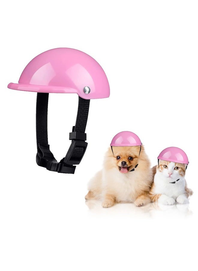 2FY2SW GUGELIVES Pet Dog Helmet Doggie Hardhat for Pets Chihuahua Motorcycles Bike Outdoor Protect Head Sunproof Rainproof Small Medium Large Puppy Helmets Supplies(S, Pink) - Image 1