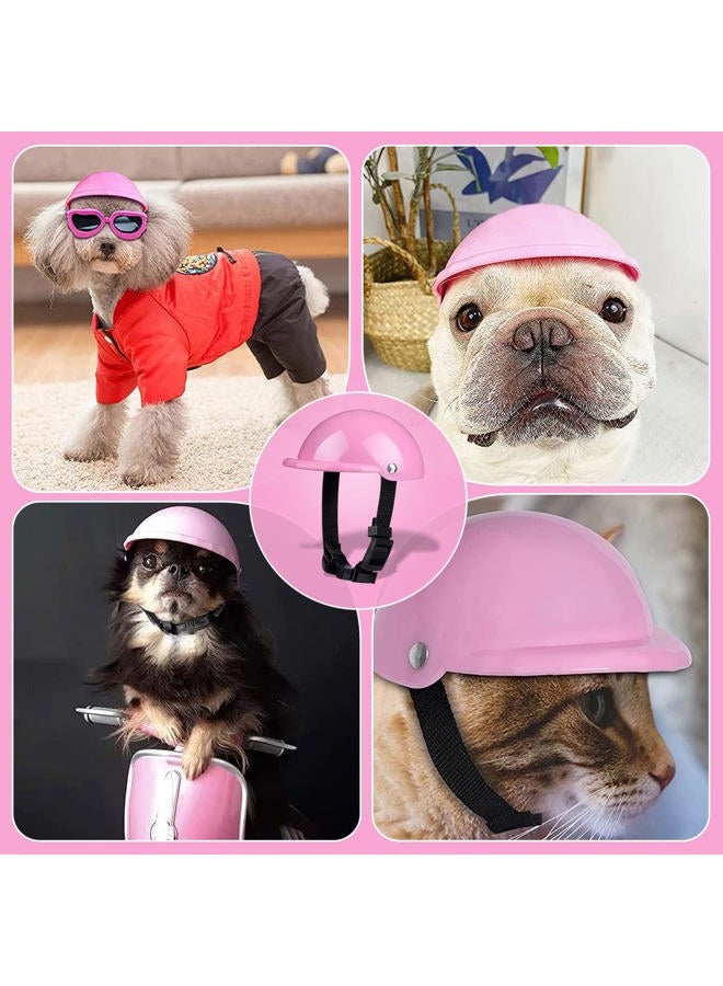 2FY2SW GUGELIVES Pet Dog Helmet Doggie Hardhat for Pets Chihuahua Motorcycles Bike Outdoor Protect Head Sunproof Rainproof Small Medium Large Puppy Helmets Supplies(S, Pink) - Image 5