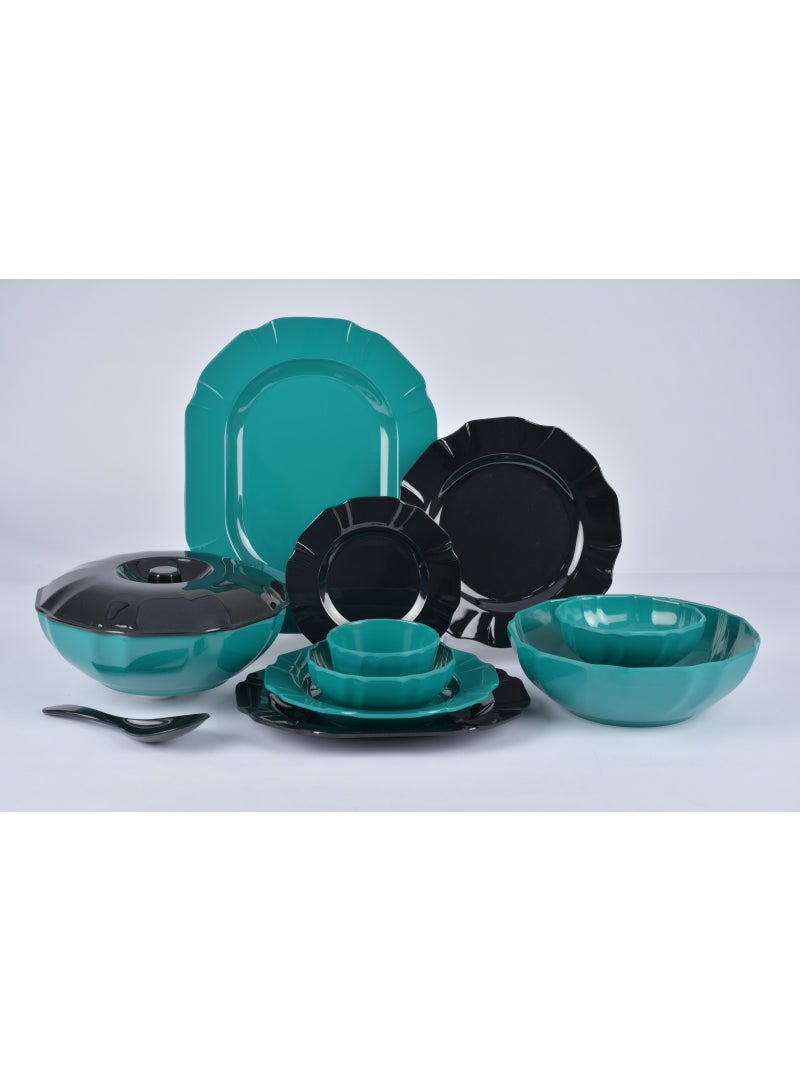 دايموند طقم ميلامين دايموند اسود * تركواز 42 ق - Image 2