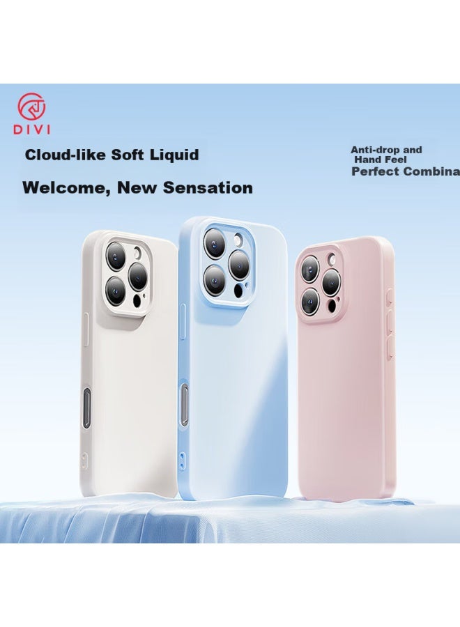 Divi Cloud Sensation Liquid Silicone Case For Apple 16 Pro Max, Iphone 16 Pro Max Full Protection Case Anti-Drop Anti-Scratch Skin-Friendly Unisex Ultra-Thin Soft Shell White - Image 2