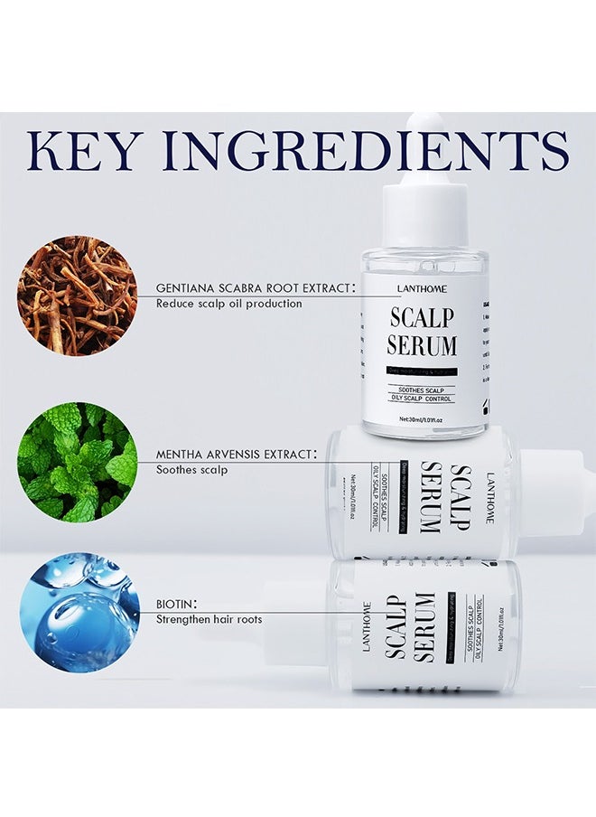Lanthome Scalp Serum ,for Dry and Itchy Scalp - Promote Scalp Health - Clarifying Scalp Scrub for Healthier and Stronger Hair，Hair Regrowth Serum for Thinning Hair, Hair Loss, Frizzy and Damaged Hair 30ml  - Image 3