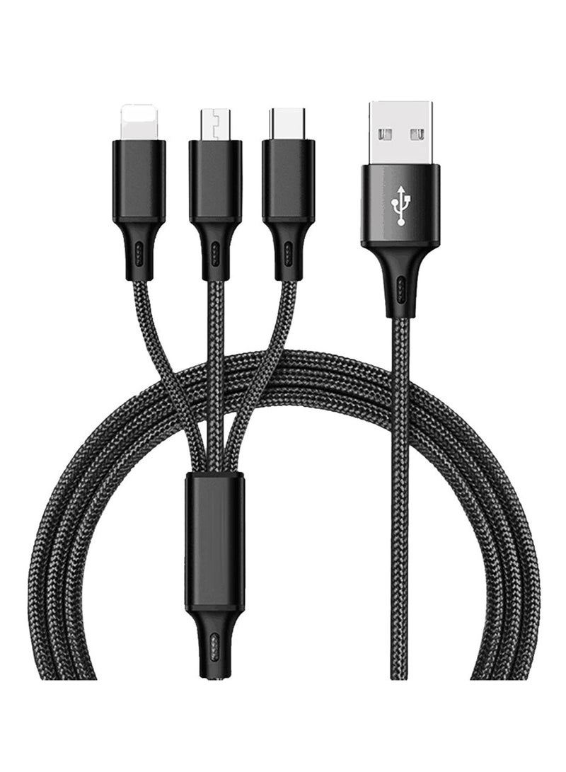 Terabyte 3-in-1 100W Fast Charging Cable Type-C, Lighting, Micro Charging & Data Transfer Cable with USB-C - Image 1