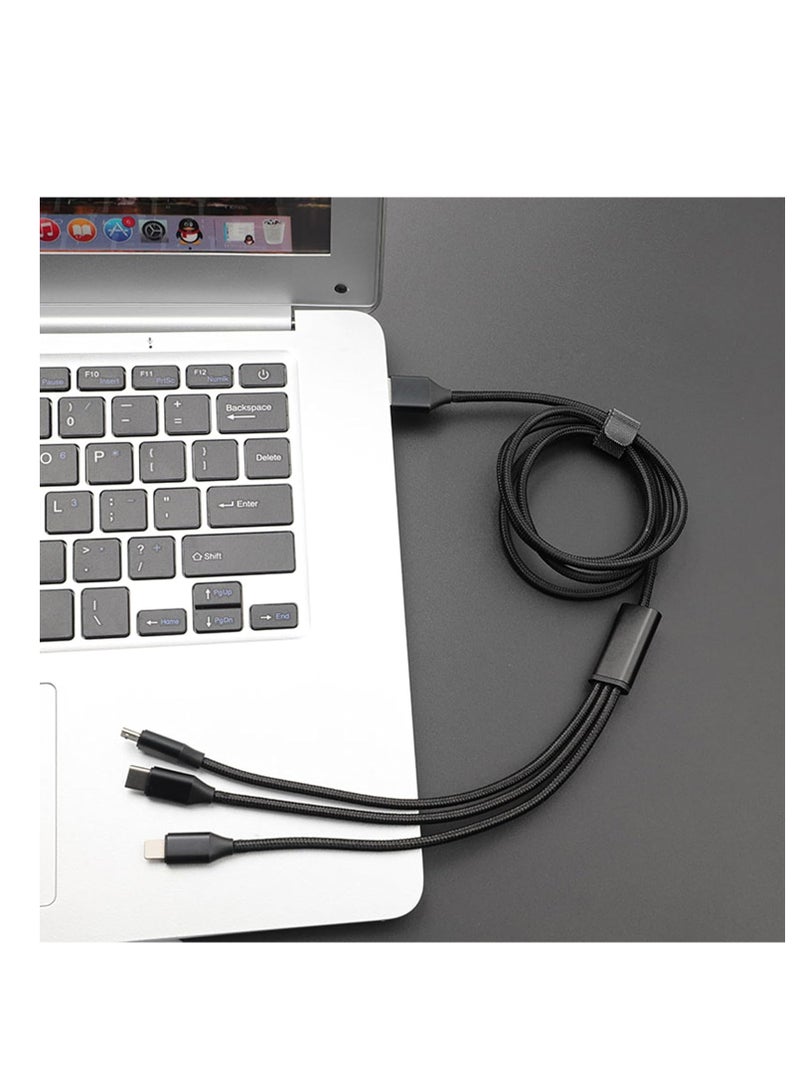 Terabyte 3-in-1 100W Fast Charging Cable Type-C, Lighting, Micro Charging & Data Transfer Cable with USB-C - Image 3