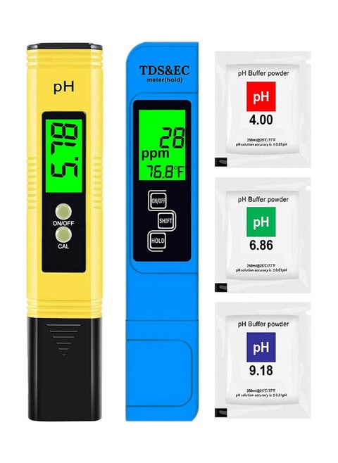 Lumive PH and TDS Water Quality Meter Kit, UL Certified, High Accuracy Water Impurity Pen Type pH Meter with 2% Readout Accuracy 3-in-1 TDS EC Temperature Meter