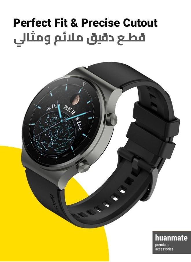 huanmate - حزام بديل أنيق عالي الجودة لساعة هواوي GT2 Pro مقاس 1.39 بوصة باللون الأسود - Image 1