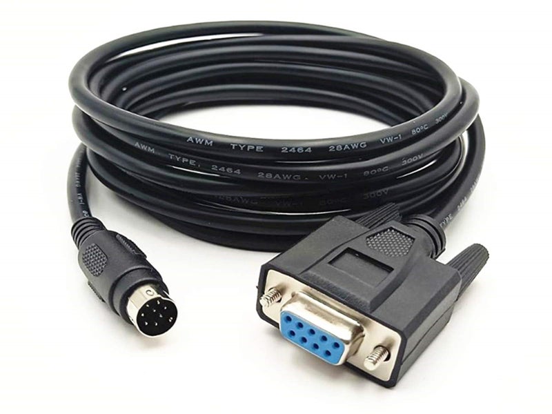 Dachangshund كابل برمجة PLC DB9 RS232 من ذكر إلى أنثى بطول 10 أقدام من داشانغشوند 8P ميني - Image 1
