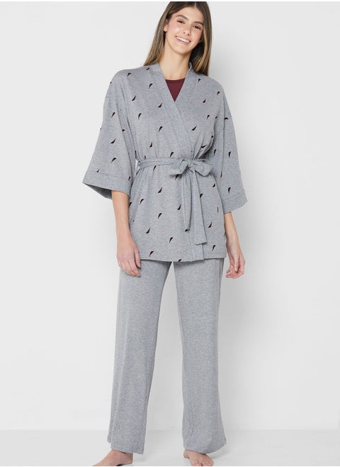 3 Piece Knitted Pyjama Set