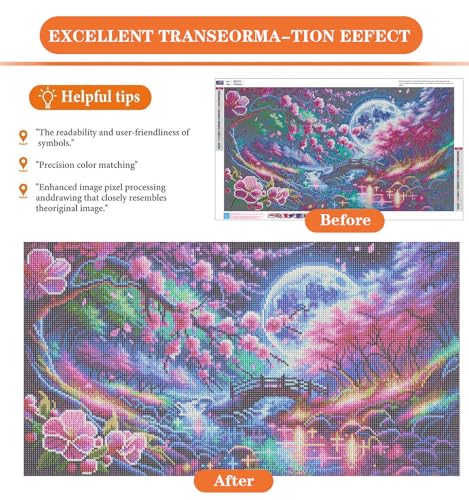 igoodom Large Diamond Painting Landscape Large Diamond Art Kits for Adults Full Drill Round Big Diamond Painting DIY Gem Art and Crafts for Home Wall Decor Gift 275 X 157inch - Image 3