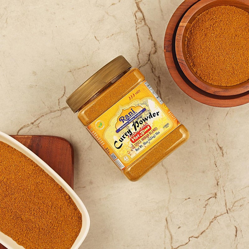 Rani Brand Hot Indian Curry Powder - 16oz (454g) Plastic Bottle - Image 3