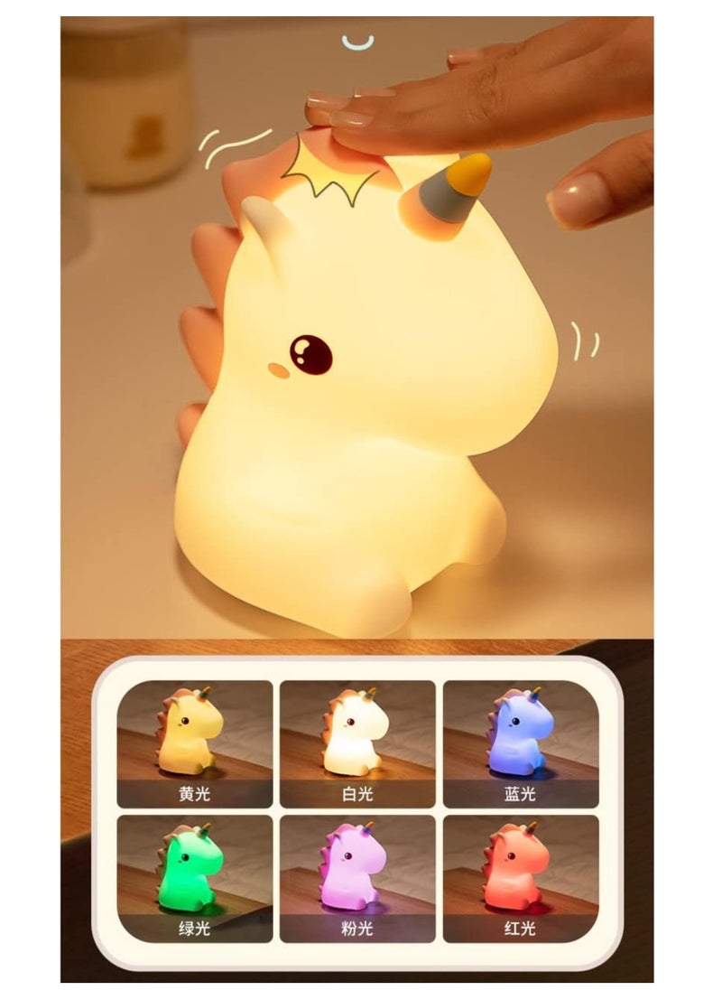 JAJEEK - Unicorn Night Light for Girls Bedroom – Cute LED Color Changing Lamp, Squishy Silicone Night Light for Kids, Rechargeable USB Baby Toddler Decor, Ideal Unicorn Gifts for Girls, Soft LED Nursery Light for Kids Room, Cozy and Fun Bedroom Decor - Image 1