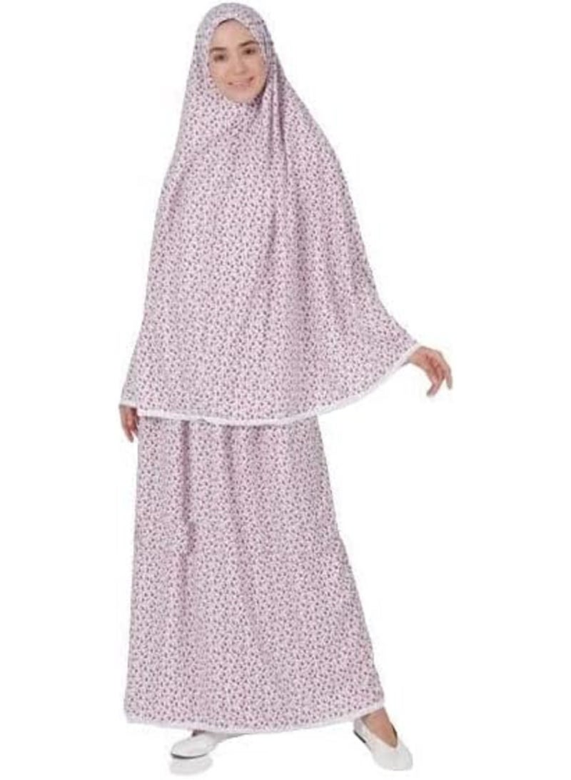 Islamic Dress for Women: 2-piece set includes a gorgeous maxi skirt with matching hijab, combining absolute comfort and exceptional elegance to reflect your beauty and brilliance during prayer times and special religious occasions - Image 2