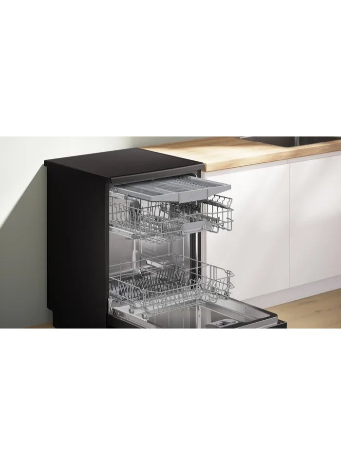 BOSCH Dishwasher Series 4 Freestanding 60 cm14 Place Settings 6 Programs Stainless Steel Anti-Fingerprint Super Silence 44dB SMS46NB20V black - Image 4