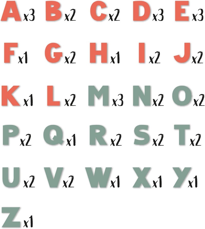 Smoby - 48 Magnetic Letters - Capital Letters for Use Boards Consisting of Red and Turquoise Letters for Children Aged 3 Years and Above - Image 3