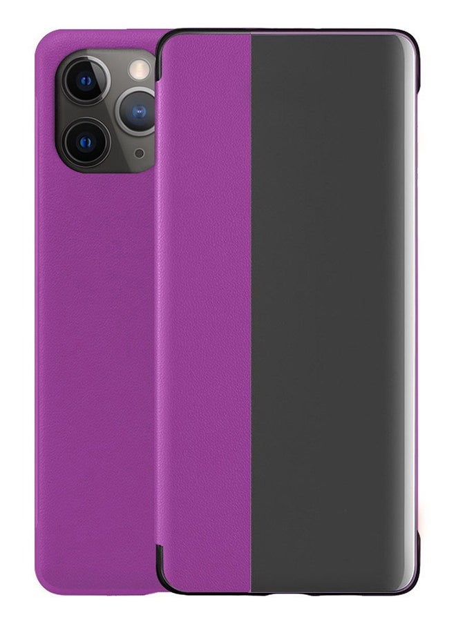CATANES PU Flip Case Cover for iPhone 11 Pro Max Slim and Functional Purple  - Image 1