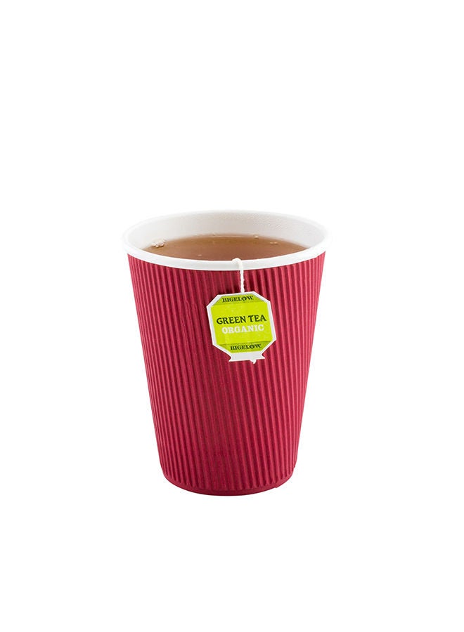 Restaurantware 12 Ounce Paper Cups, Pack of 25 Ripple Wall Disposable Cups – Leakproof, Recyclable, Crimson Insulated Hot Beverage Holders, with Matching Lids Available for Purchase Separately - Image 3