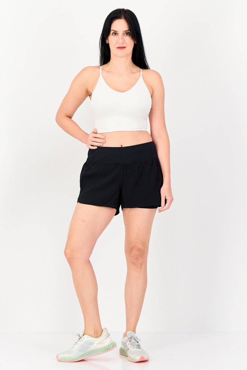 FILA شورتات تدريب رياضية نسائية، سوداء - Image 4