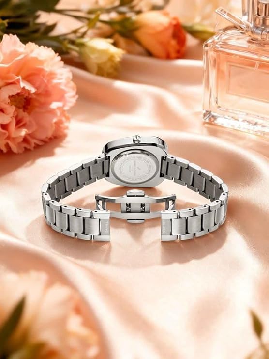 Daniel Hechter Madeleine Collection Luxury Watch for Women - Oval Shaped Gloss Dial with Sub Second, Quartz Movement and Stainless Steel Strap - DHW2014 - Image 5