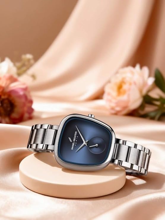 Daniel Hechter Madeleine Collection Luxury Watch for Women - Oval Shaped Gloss Dial with Sub Second, Quartz Movement and Stainless Steel Strap - DHW2014 - Image 4