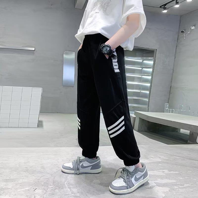 Boys' Spring Pants Children's Clothing 2025 New Spring and Autumn Long Pants for Older Children Sports Spring Boys' Sweatpants Trendy - Image 1