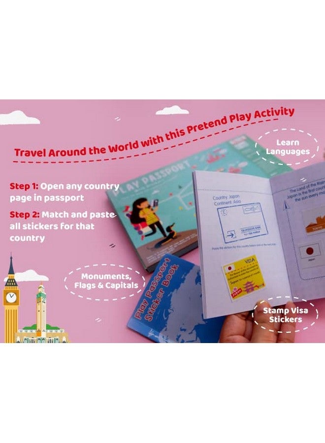 CocoMoco Kids World Geography Combo Pack Return Gifts For Kids Birthday-20 Pieces Of Pretend Play Passport Activity Kit With World Map For Kids,Countries,Flags,Capitals Educational Toys,Multicolor - Image 5