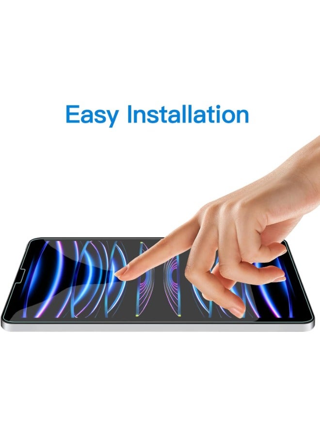 واقي الشاشة لجهاز ايباد برو 12.9 انش (موديل 2021/2020/2018)، متوافق مع خاصية التعرف على الوجه، طبقة زجاج مقسى- شفاف - Image 5