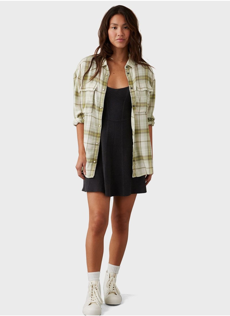 Checked Button Down Shirt