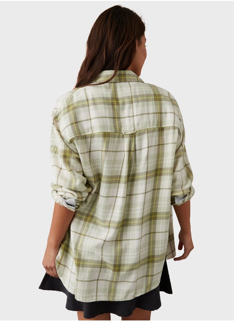Checked Button Down Shirt