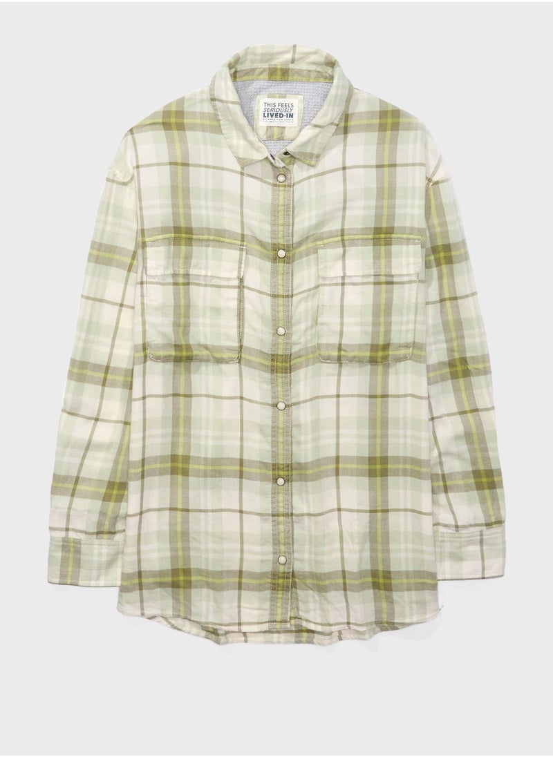 Checked Button Down Shirt