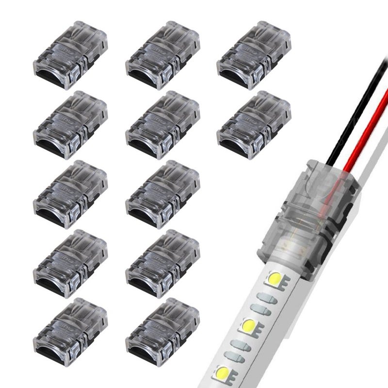GooChan موصل LED ذو 2 دبوس من GooChan لشرائط LED أحادية اللون بعرض 10 مم مقاومة للماء - اتصال سريع من الشريط إلى السلك - Image 1