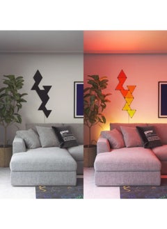 Nanoleaf Limited Edition Ultra Black SHAPES Triangles - 9 Pack Starter Kit - Smart WiFi LED w/ Music Visualizer, Wall Decor, Home or Office Use, 16M+ Colors, Low Energy Consumption | Gaming Lights - Black  - Image 5