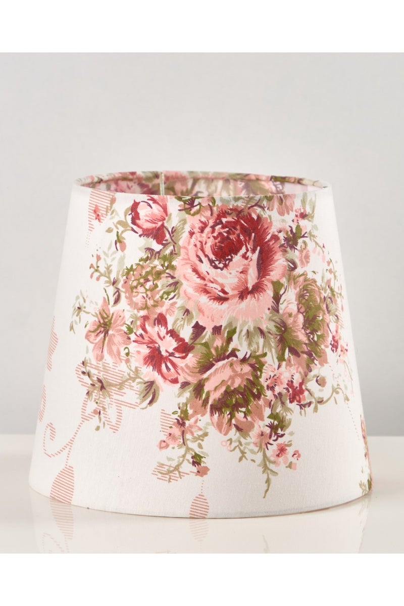 نجفة شوب شابوه اباجوره كتان متعدد الاللوان مطبوع بنقوشات الورود مناسب لجميع الديكورات والمساحات 17*23 - Image 1