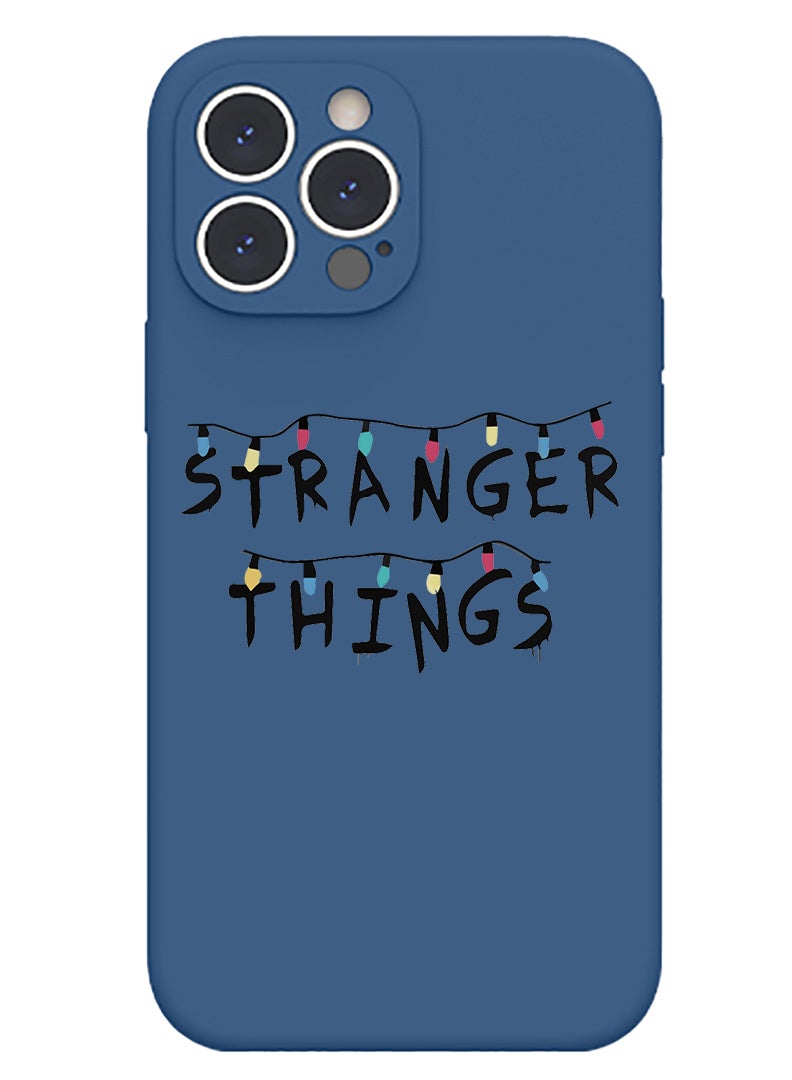 Theodor Protective Slim Fit Case Liquid Silicone Cover with Full Body Protection Anti-Scratch Shockproof Case For iPhone 13 Pro Blue  - Summer vibes only copy - Image 1