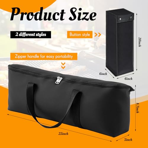 Amylove 2 Pcs Grill Utensil Tool Storage Bag Holder 25875 in Grill Accessory BBQ Carry Bag with Handle 20x6x6 in Utensil Holder Pouch Oxford for Camping Hiking Picnic Travel Extra Large Capacity - Image 3