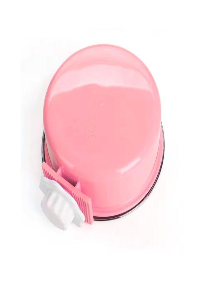 PET FUN وعاء بلاستيكي للحيوانات الأليفة من بيت فن | وعاء متين للطعام والماء للأرانب، وخنازير غينيا، والهامستر، والطيور، والحيوانات الصغيرة | غير سام، مقاوم للانسكاب، سهل التنظيف، يُثبت على القفص (وردي، كبير) - Image 2