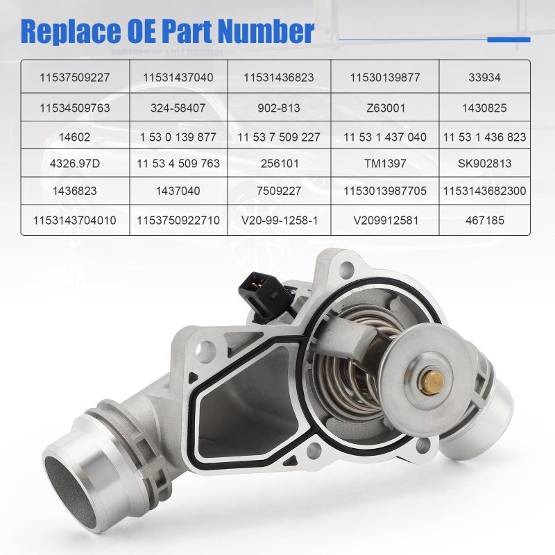 C-Tzu Upgrade Aluminium Thermostat Housing Assembly For Bmw 323 325 328 330 525 528 530 X3 Z3 Z4 X5 1999-2006 - Replaces 11537509227 11531437040 11531436823 - Image 4