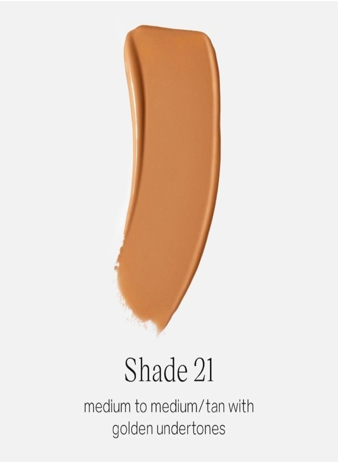 Saie SAIE   Glowy Super Skin Tint Foundation with Hyaluronic Acid ,21 Medium/Tan Golden Undertones 30ml - Lightweight, Hydrating Coverage  - Image 2