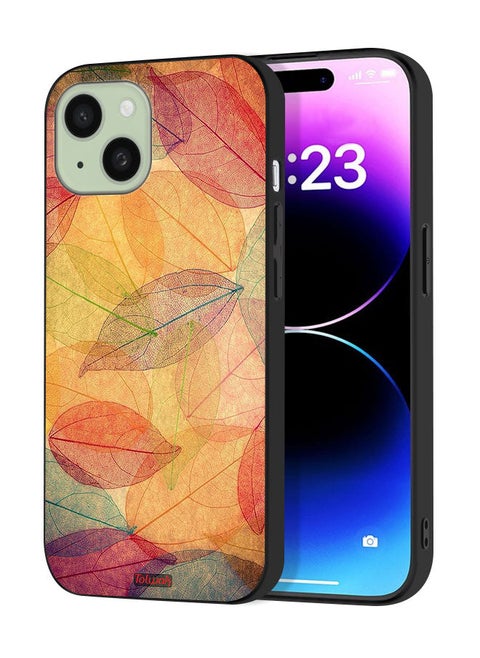 Apple iPhone 15 Protective Case Cover Leaves Abstract Digital Art