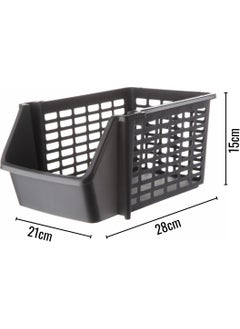 Nandy Home 6 قطع منظم متعدد الاستخدامات للخزائن، تحت الحوض وداخل الثلاجة أنثراسايت  - Image 3