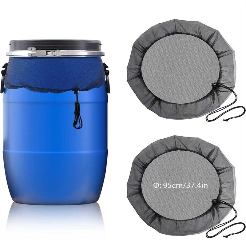 Rain Barrel Mesh Cover 15 X 20 Inch Black - Premium Fine-Woven Filtration, Breathable Algae-Resistant Design Universal Fit Leaf Filter for Outdoor Garden, Camping, Emergency Survival Use - Image 2