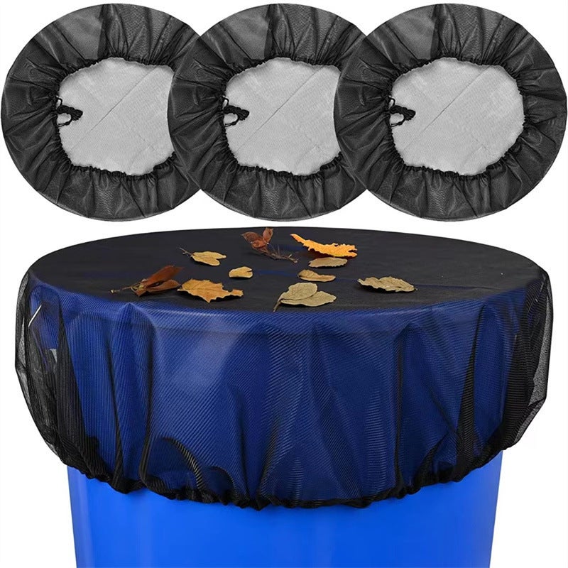 Rain Barrel Mesh Cover 15 X 20 Inch Black - Premium Fine-Woven Filtration, Breathable Algae-Resistant Design Universal Fit Leaf Filter for Outdoor Garden, Camping, Emergency Survival Use - Image 1