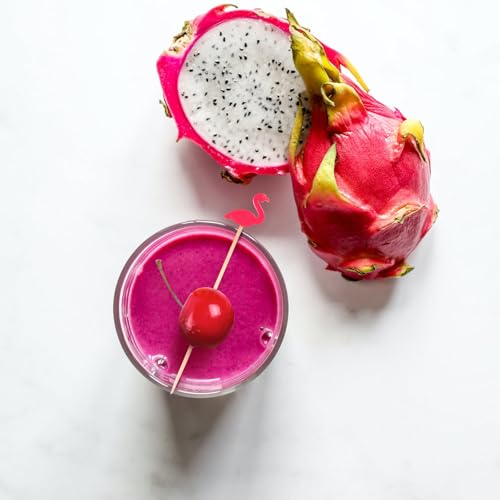 PuTwo Cocktail Picks Handmade Bamboo Toothpicks 100ct 4.7" in Flamingo Decor - Image 4