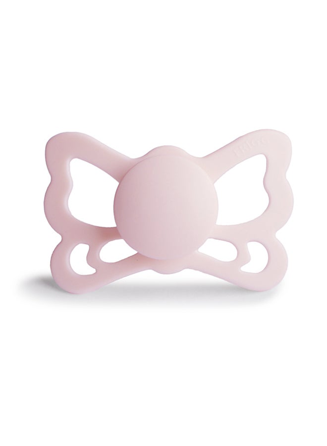 FRIGG Butterfly Anatomical Silicone Baby Pacifier 6-18M 1-Pack White Lilac - Size 2