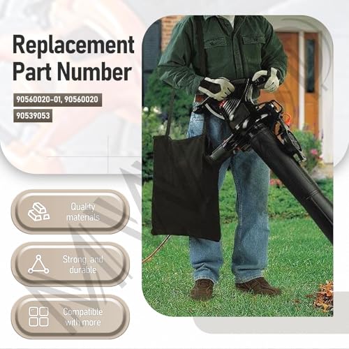 MWEDP 90560020-01 Leaf Blower Shoulder Bag, Compatible with Black & Decker 90560020 90539053 Blower Vac Model BV3600 BV3800 BV5600 BV6000 LH4500 - Image 4