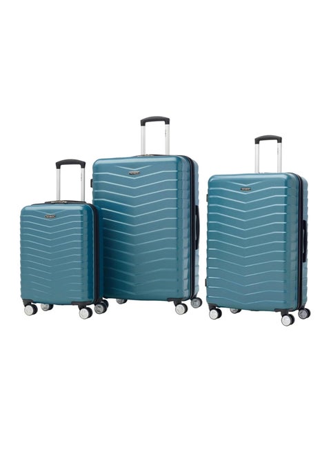 مجموعة حقائب سفر سامسونايت موفليت إن إكس تي الصلبة، 3 قطع - لون أزرق مخضر