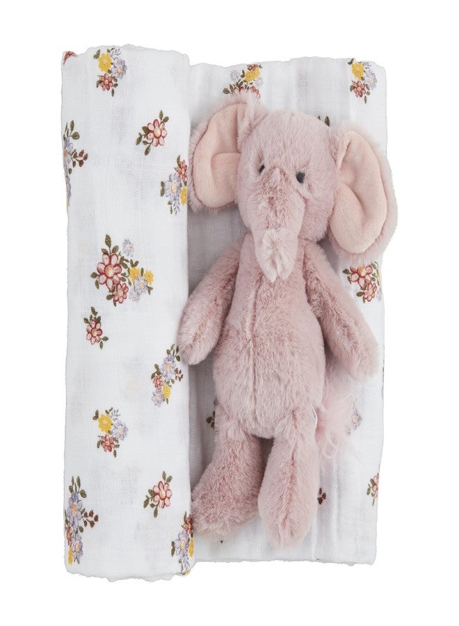 Mud Pie Children's Floral Swaddle and Rattle - Image 2