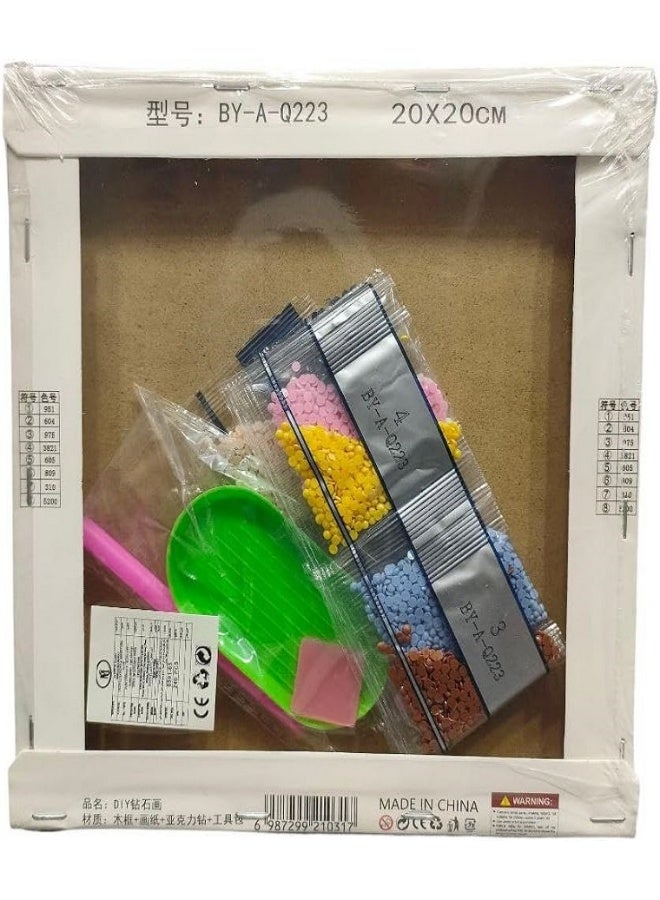 داي مجموعة الرسم الماسي ثلاثي الأبعاد للأطفال لتنمية مهارات التركيز والصبر وتحسين التنسيق البصري 20 × 20 سم (ستيتش وليلو) - Image 2