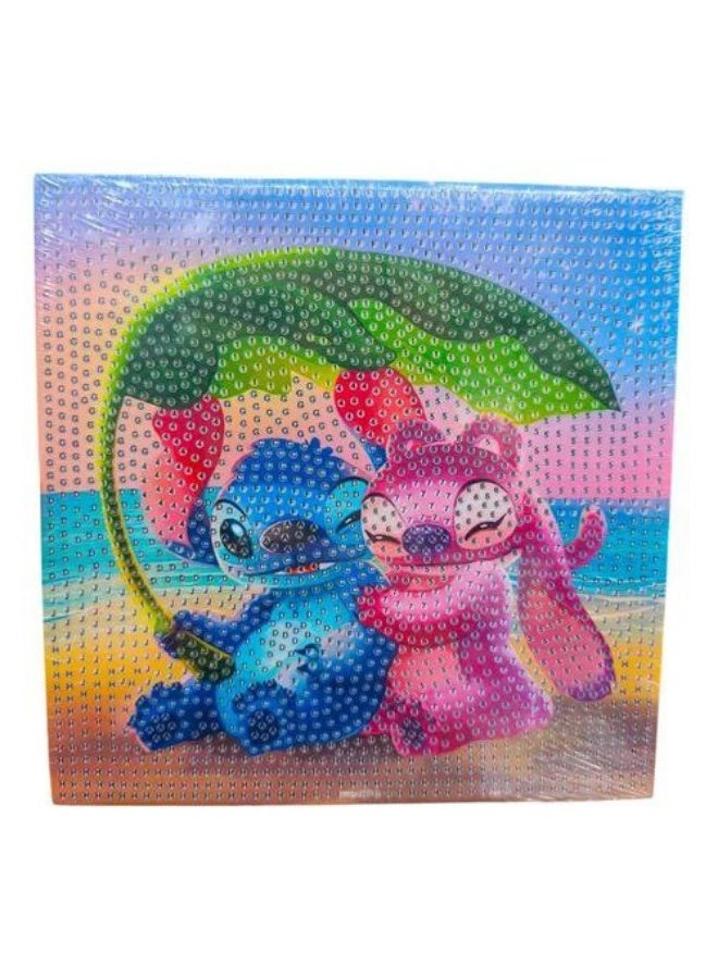 داي مجموعة الرسم الماسي ثلاثي الأبعاد للأطفال لتنمية مهارات التركيز والصبر وتحسين التنسيق البصري 20 × 20 سم (ستيتش وليلو) - Image 1