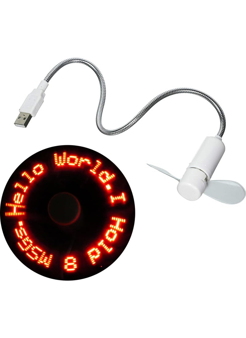 PowerTRC PowerTRC Programmable Message Fan with Customized DrawingUSB PoweredRed Led 