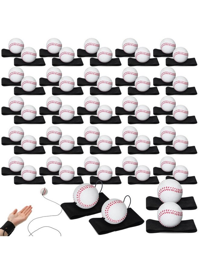 Jerify - Jerify 60 Pcs Wrist Return Ball, Rubber, 1.85 Inches, Suitable for Adults, Ideal for Baseball and Rebound Exercise - Image 1